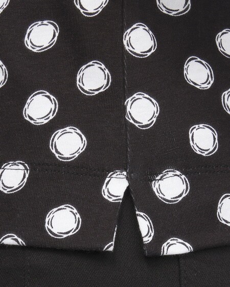 Shop Chico's Polka Dot Everyday Elbow Sleeve Tee In Black Size 8/10 |