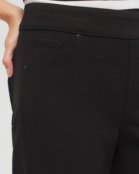 Shop Chico's Travelers Pull On Cropped Jeans In Black Size 4p/6p |  Travel Clothing