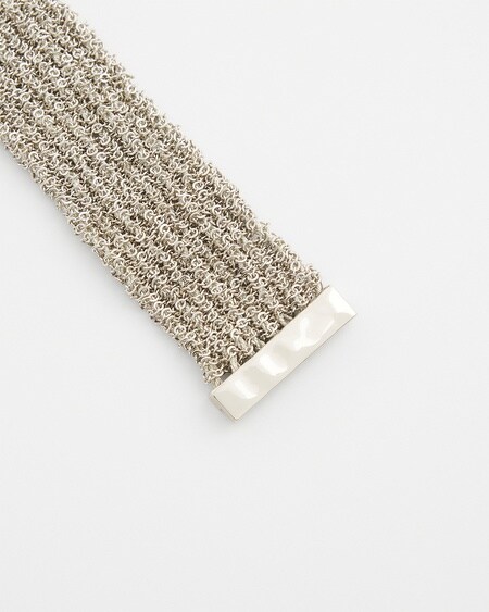 Shop Chico's Mesh Magnetic Bracelet |  In Silver