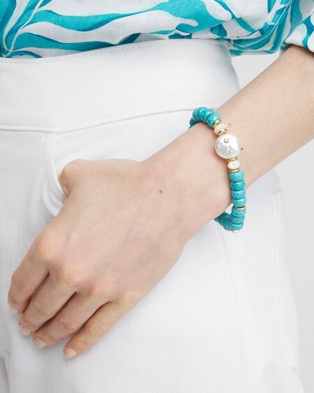 Shop Chico's Turquoise Hero Stretch Bracelet |
