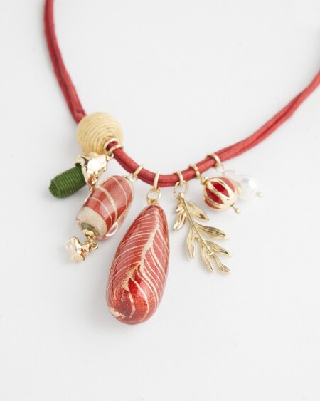 Shop Chico's Charm Pendant Necklace |  In Blood Orange