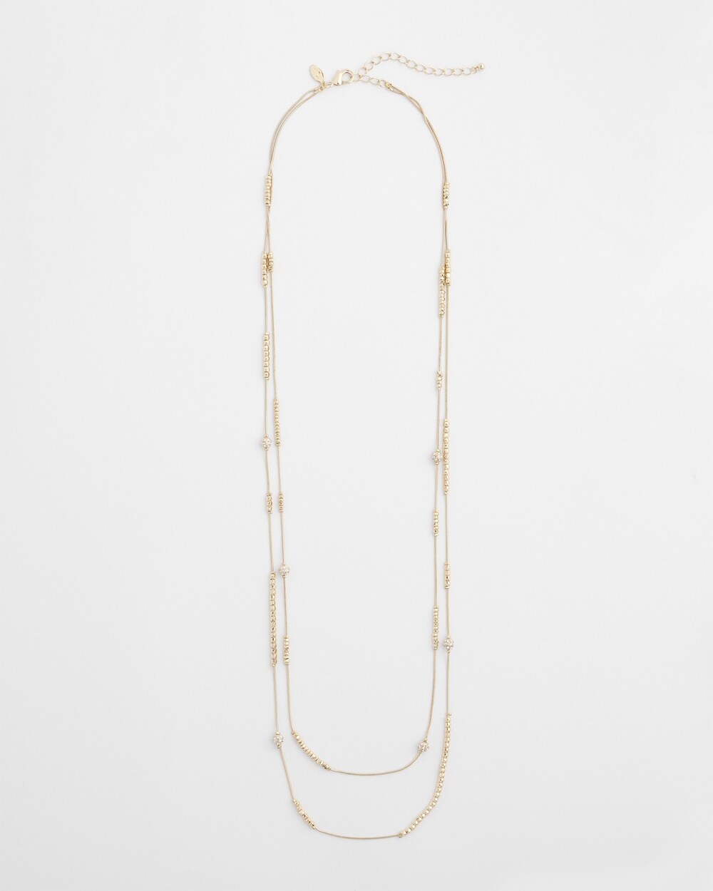 Chico's Hexie Multi-strand Necklace In Gold Metallic