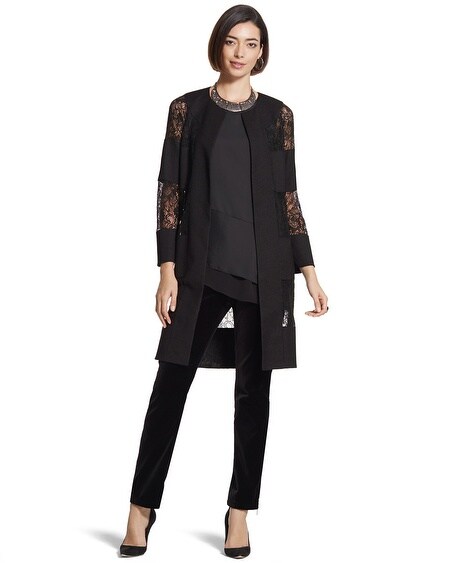 Lace Pieced Duster Jacket - Chico's