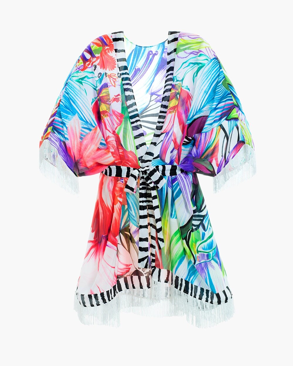 Spring Embrace Belted Swim Cover-Up Kimono - Chico's