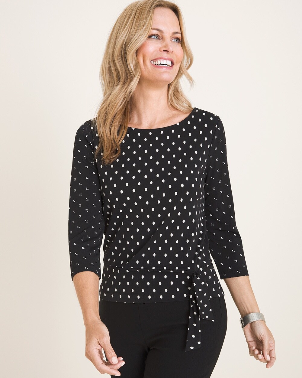 Dot-Mix Side-Tie Top