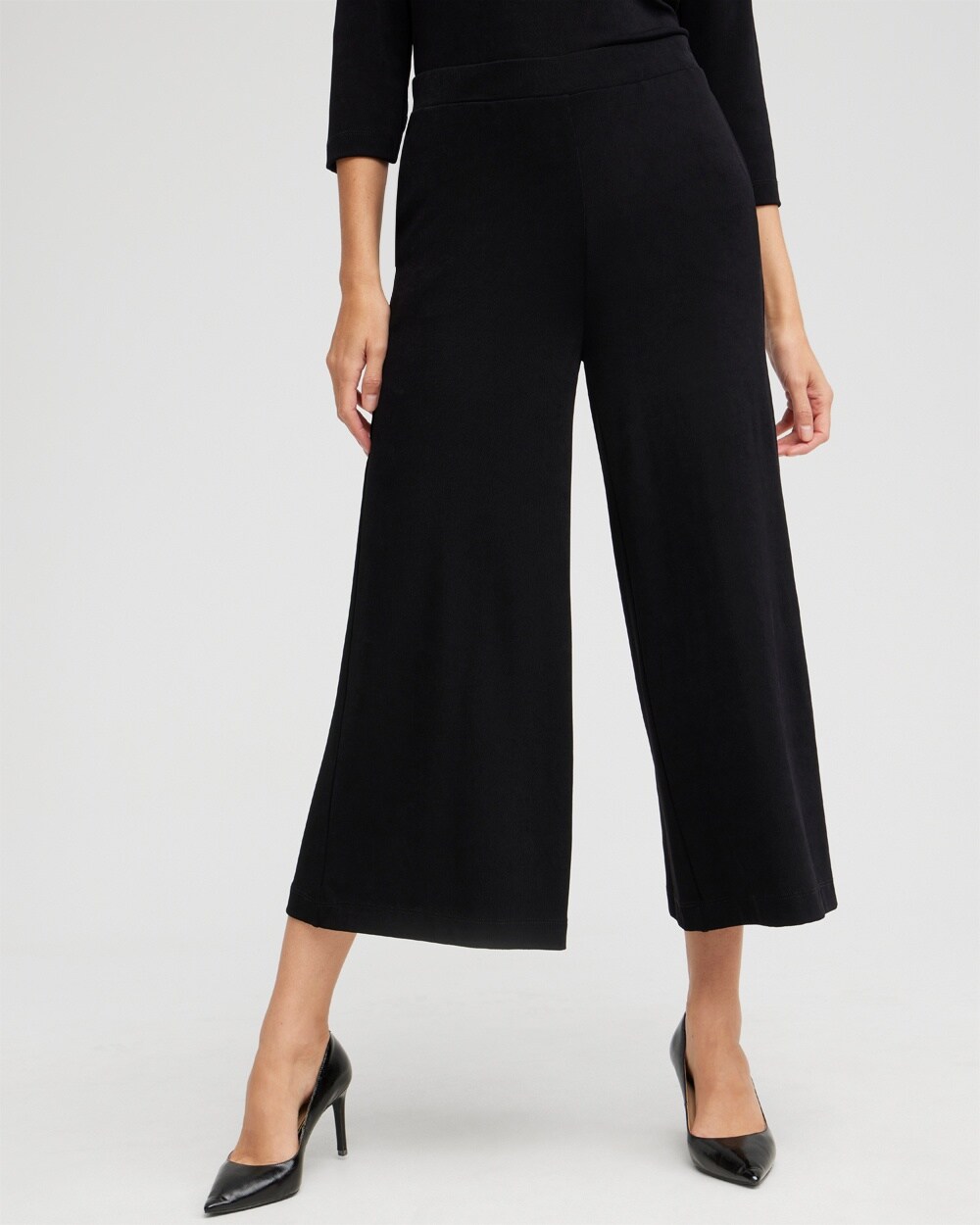 Chico's Travelers Culottes In Black