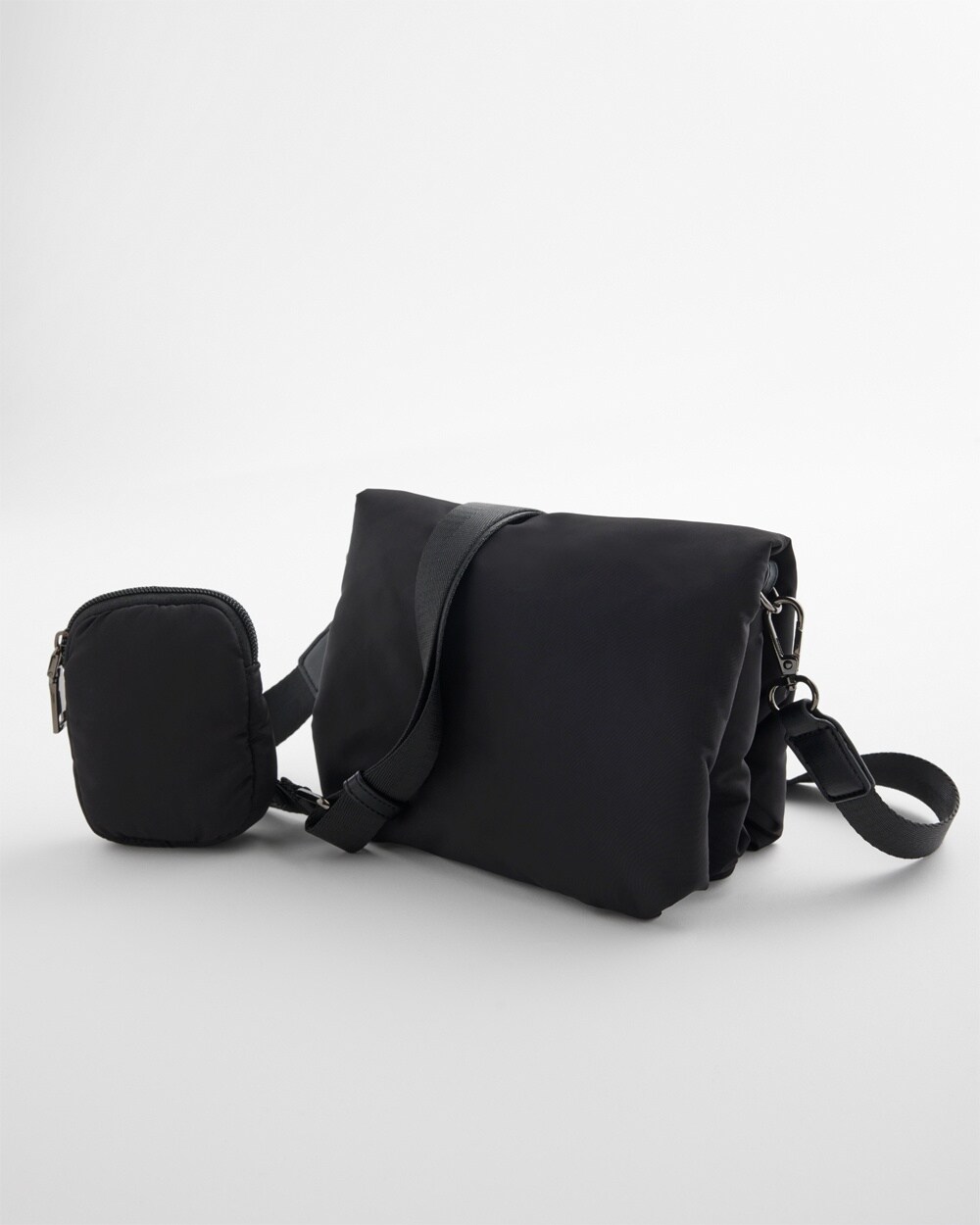 Chico's Mini Puffer Crossbody Bag In Black |