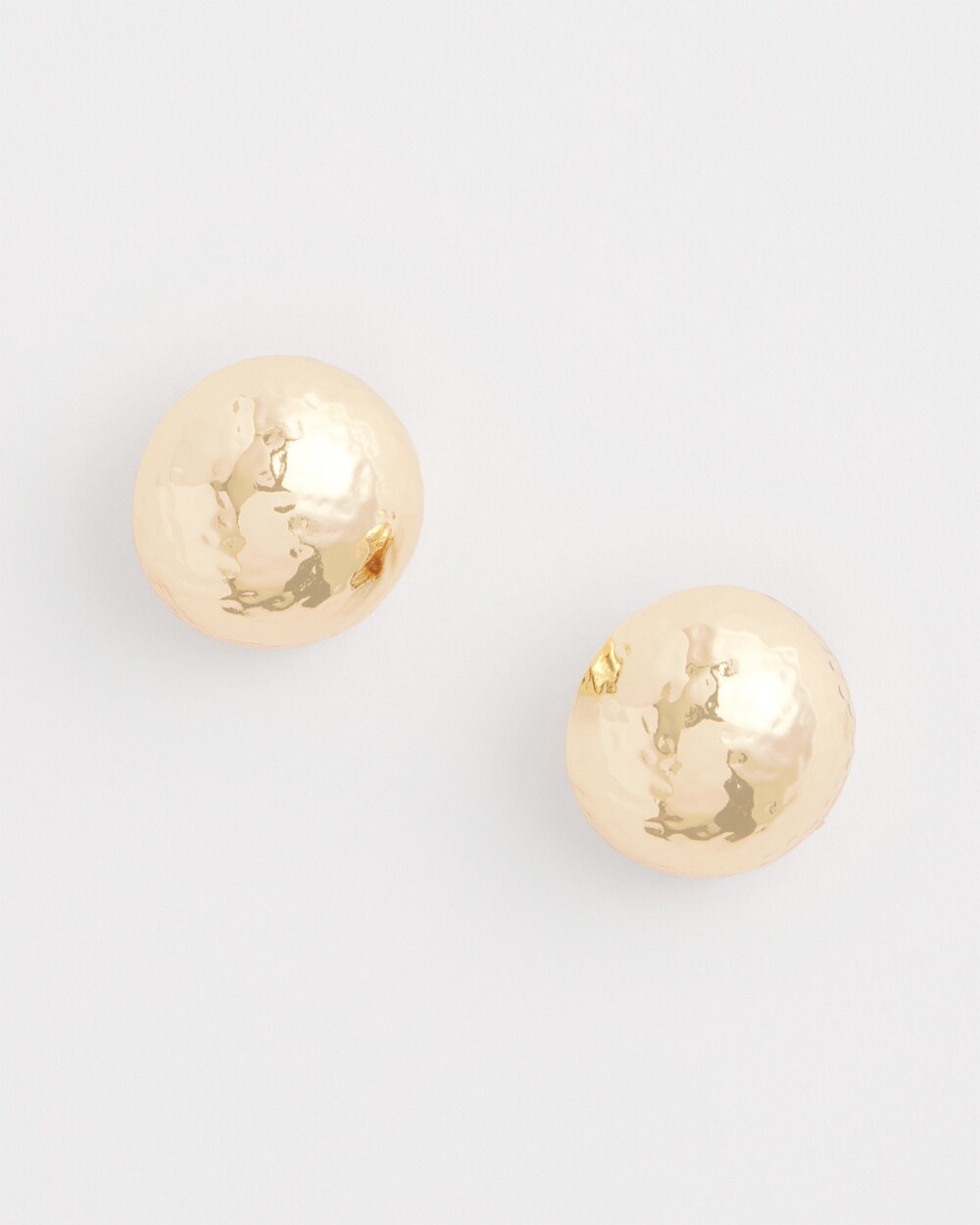 No Droop\u2122 Textured Gold Stud Clip-On Earrings